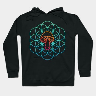 Psychedelic Sacred Geometry Mycology Mushroom Hoodie